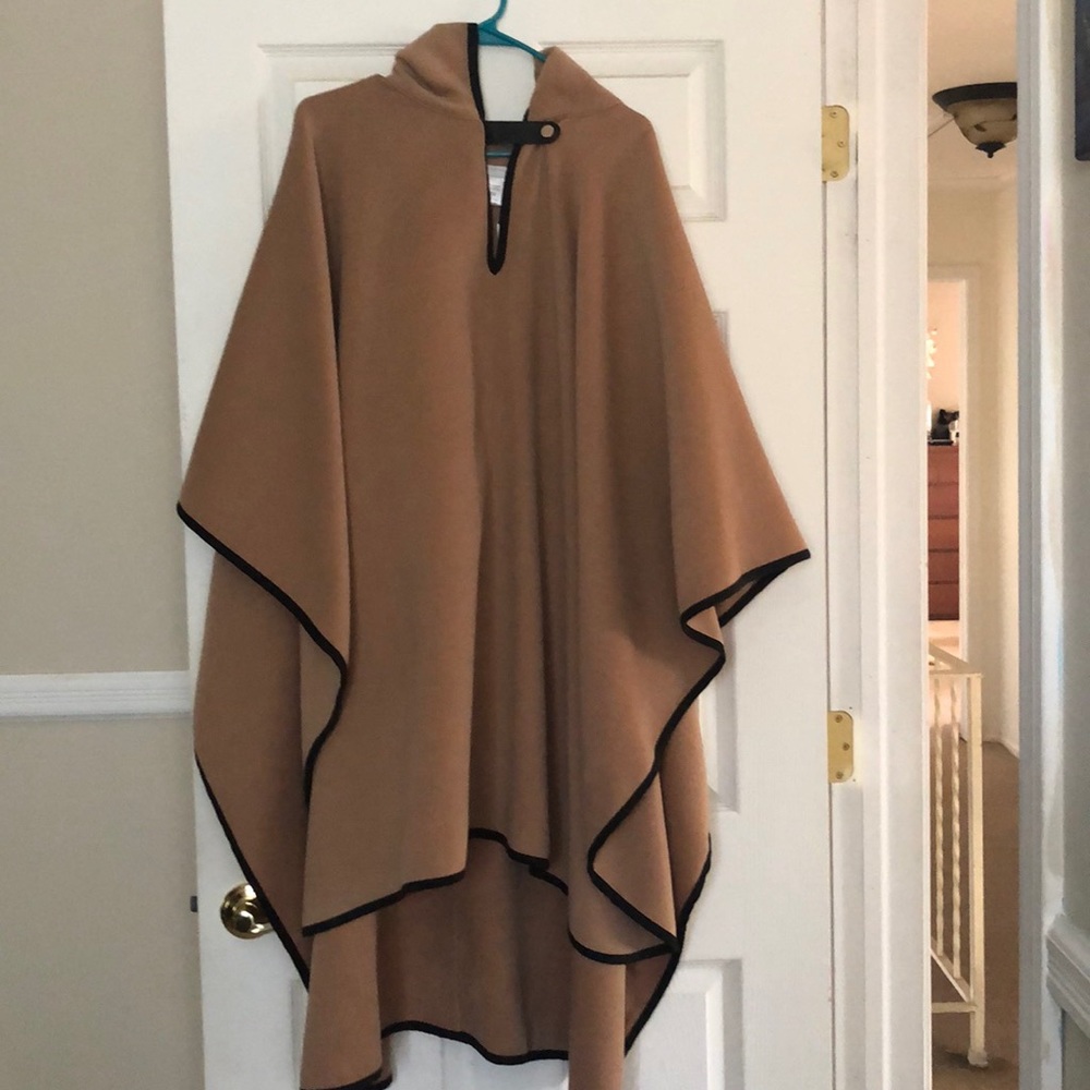 Beige Poncho Sweater